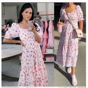 LoveShackFancy Cosette Smocked Puff Sleeve size XXS